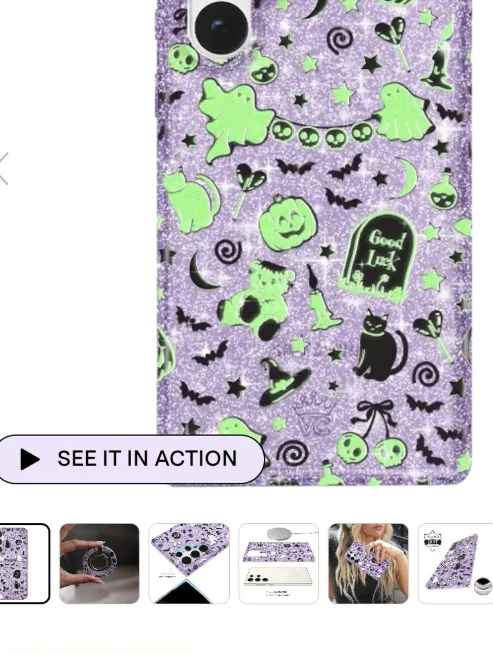 Velvet Caviar Purple Glow In The Dark Halloween Samsung S23 Ultra Phone Case